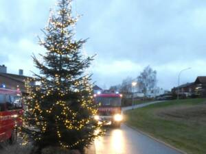 Jugendfeuerwehr sammelt Weihnachtsbäume in Sachsenhausen, Waldeck, Netze, Ober-Werbe ein