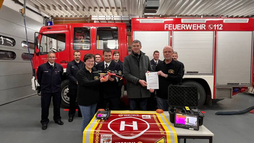Ausrüstungsspende im 5-stelligen Betrag: Förderverein Christoph 7 Kassel ermöglicht einsatzbereite Feuerwehrdrohne
