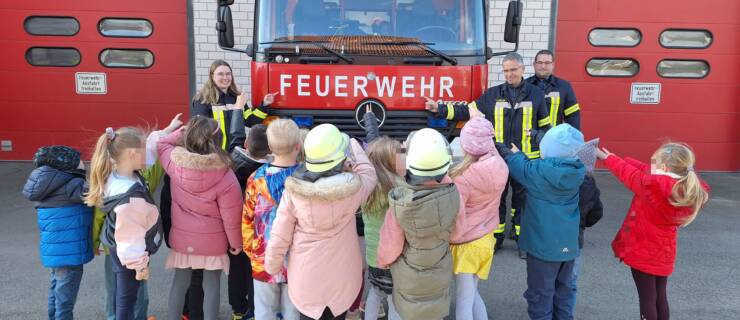 Was macht die Feuerwehr? Brandschutzerziehung im Kindergarten Sachsenhausen