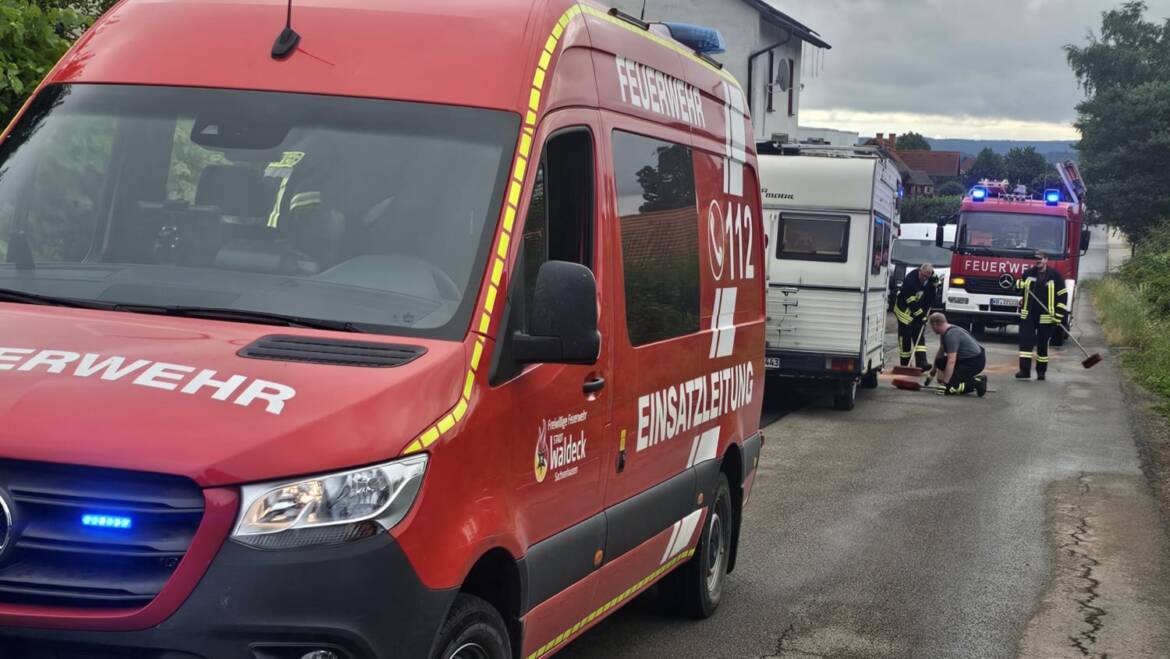 Auslaufende Betriebsstoffe aus Wohnmobil