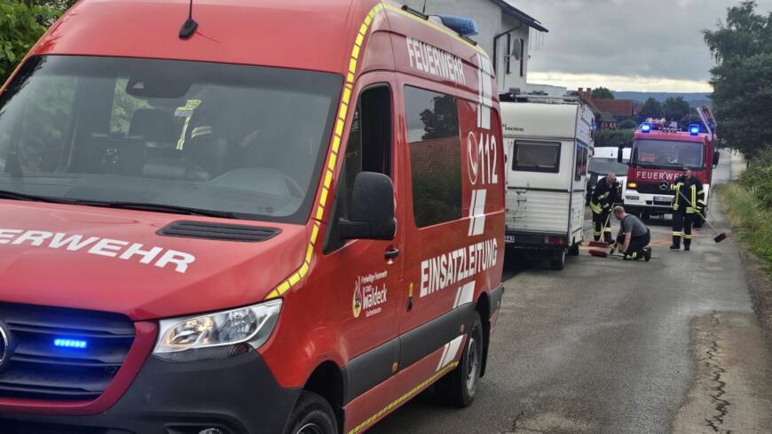 Auslaufende Betriebsstoffe aus Wohnmobil