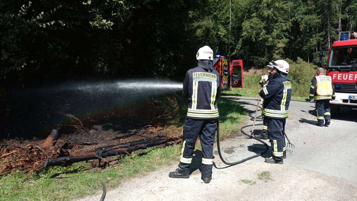 Flächenbrand am Waldrand