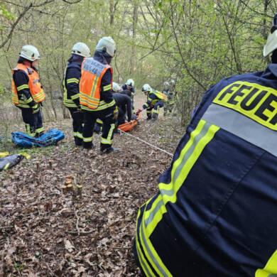 Tier in Not: Pferd nach Sturz aus unwegsamem Gelände gerettet