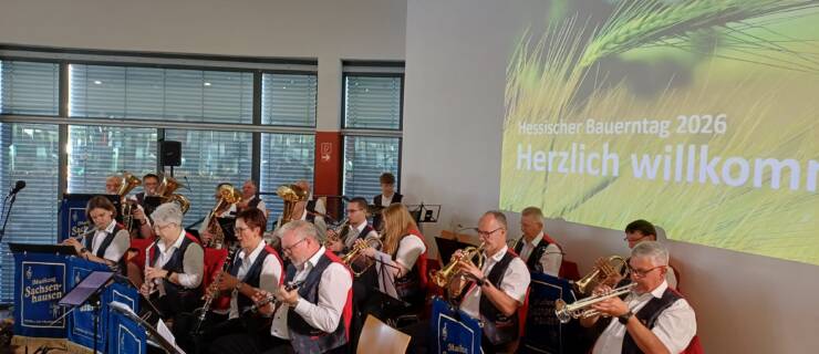 Musikzug spielt beim Bauernverband