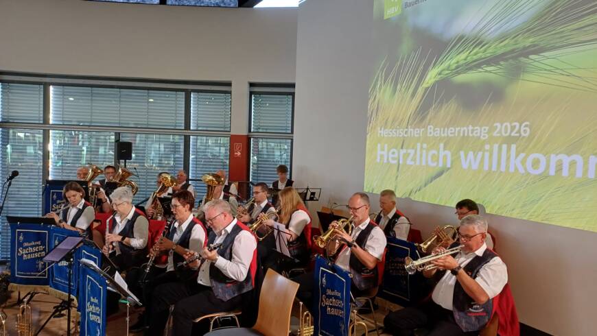 Musikzug spielt beim Bauernverband