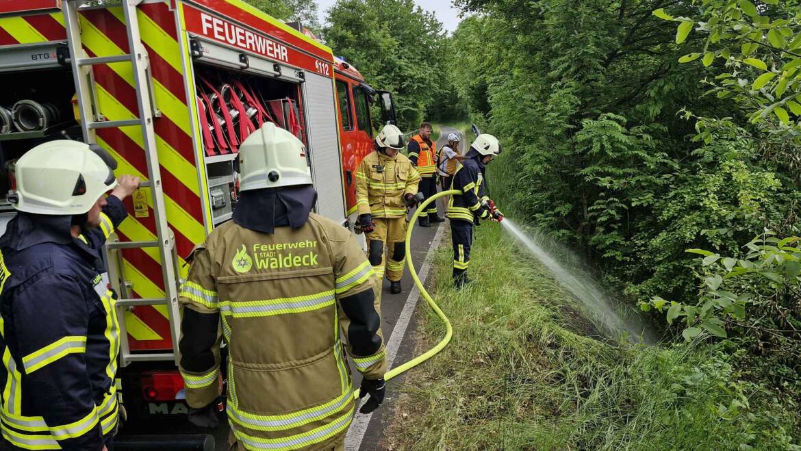 Böschungsbrand an Bahnradweg