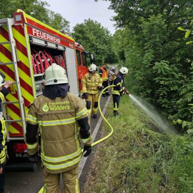Böschungsbrand an Bahnradweg