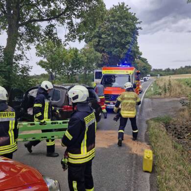 Verkehrsunfall PKW gegen Baum